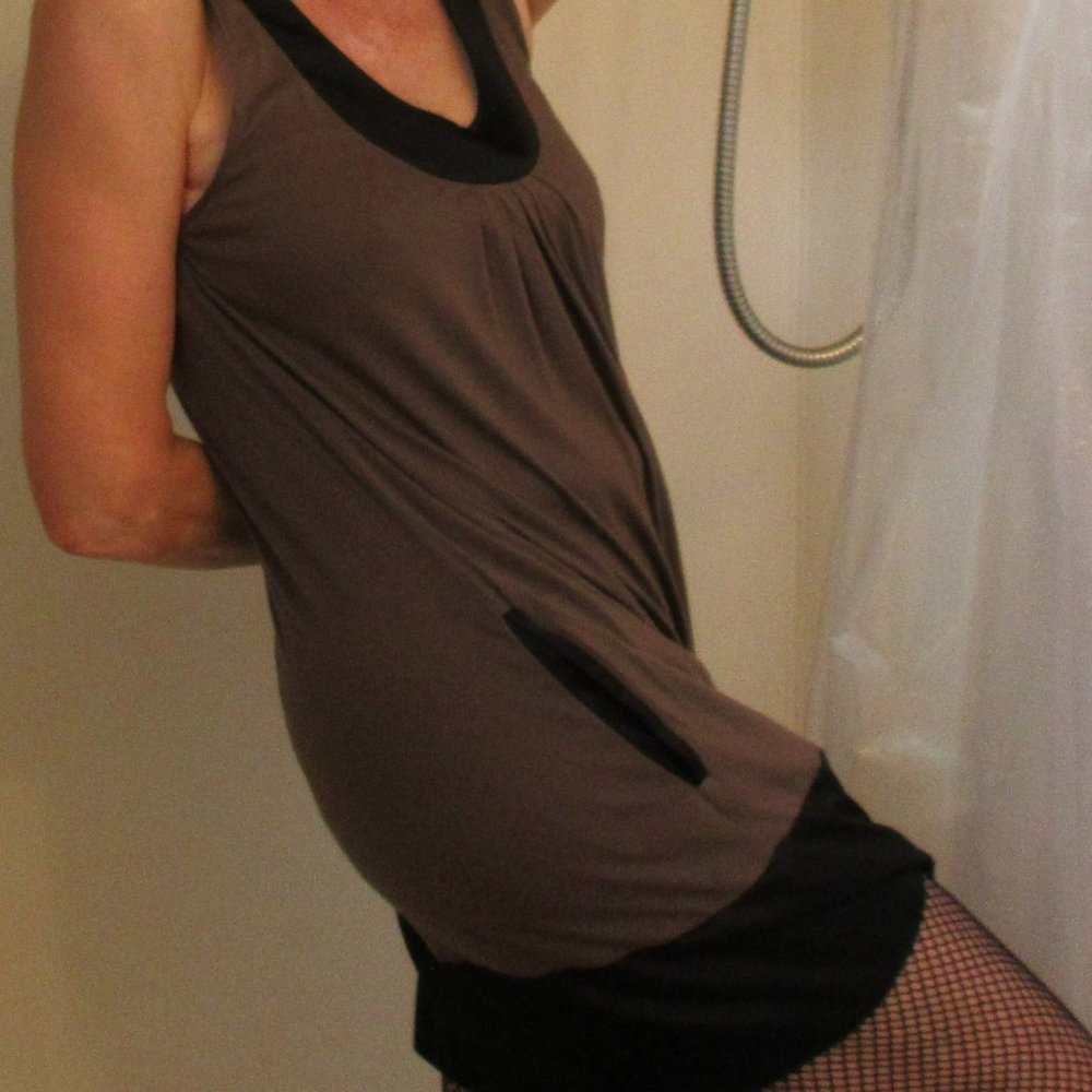 Express Black n Mocha Knit Mini Dress, size M
